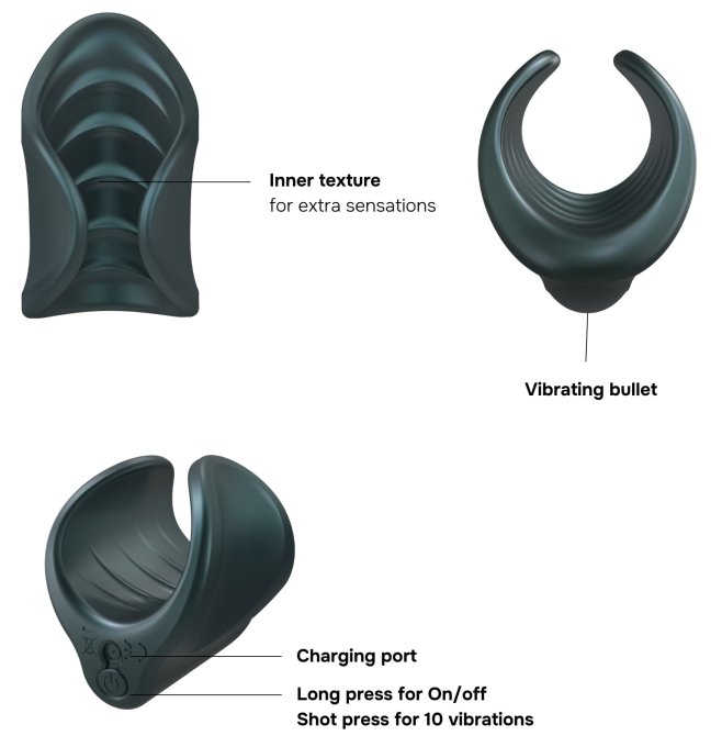 Masturbateur vibrant Starter 10 Vibrations