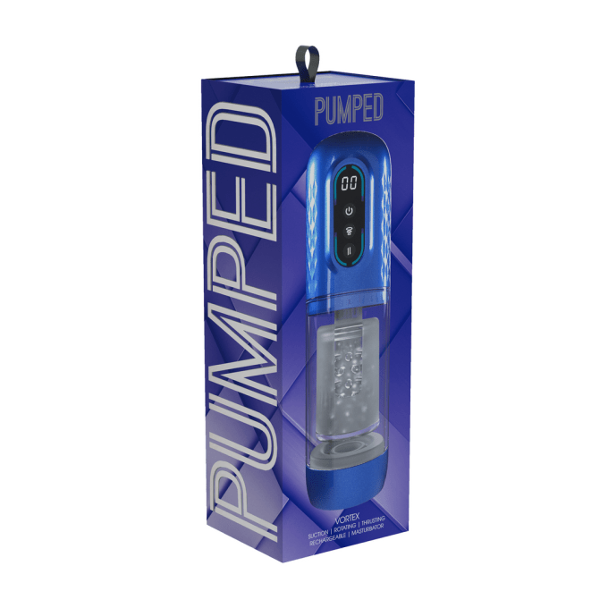 Masturbateur Vortex Rotation et Va-et-Vient Bleu