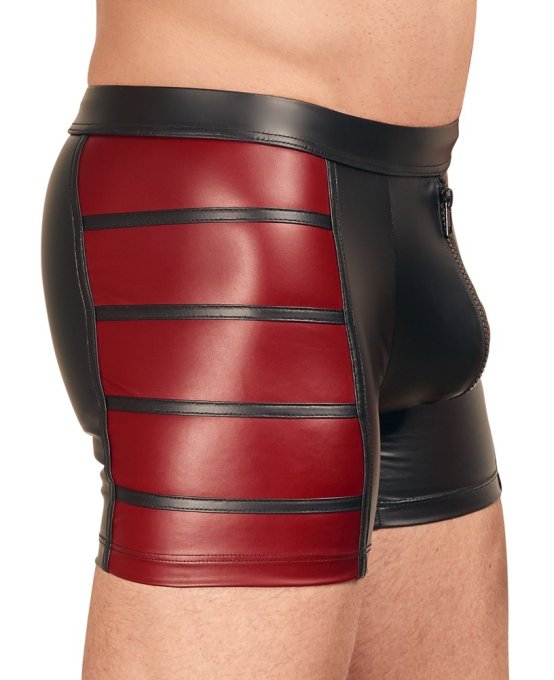 Boxer long VEGA Noir-Rouge
