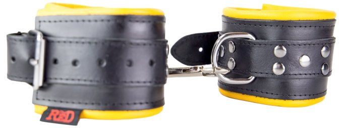 Menotte pour pied en cuir - rembourré - Noir/Jaune