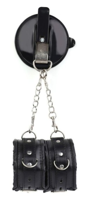 Menottes avec Ventouse Strongcup Noires