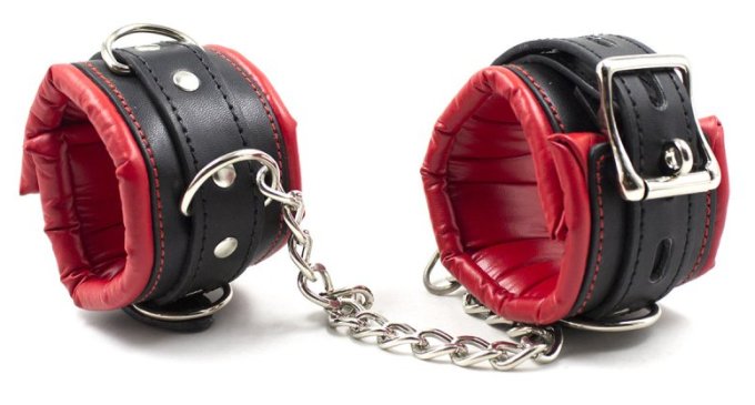 Menottes avec Ventouse Strongcup Rouges