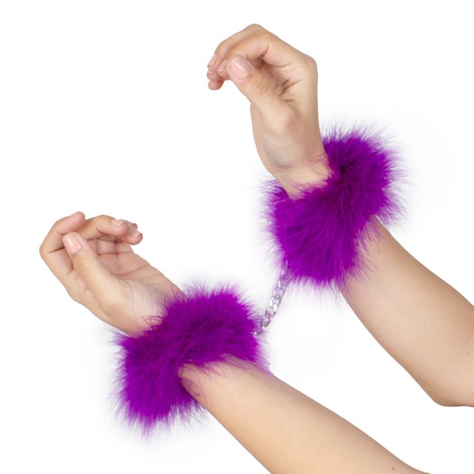 Menottes Boa Feather Violet