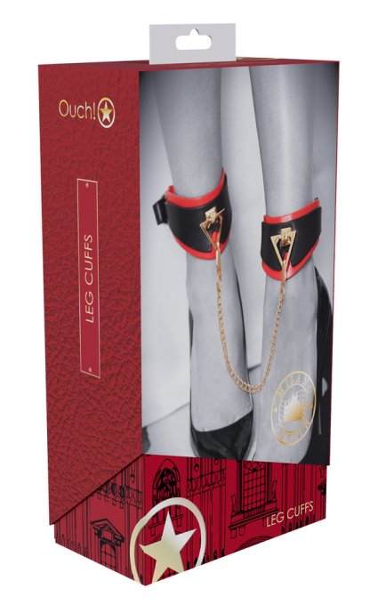 Menottes de Chevilles Milan Noir et Rouge