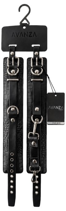 Menottes de chevilles - motif Croco Feros Noires