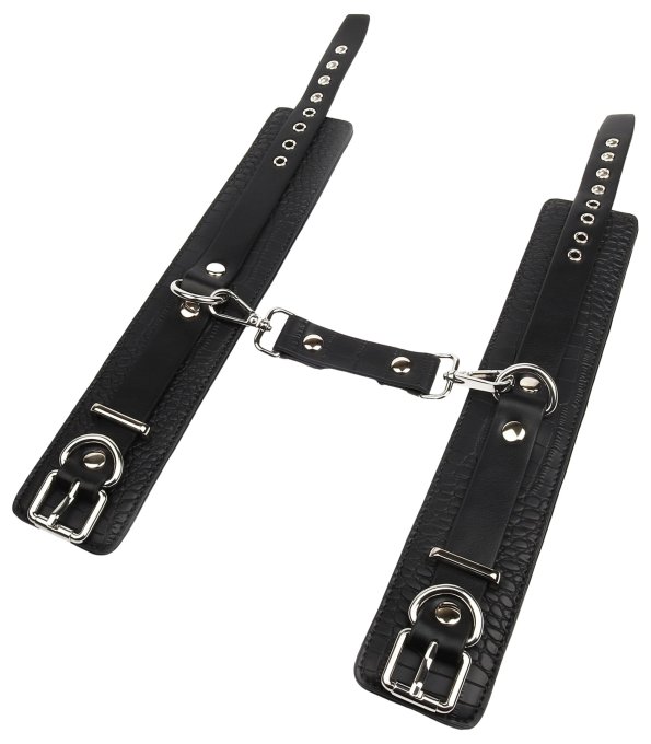 Menottes de chevilles - motif Croco Feros Noires