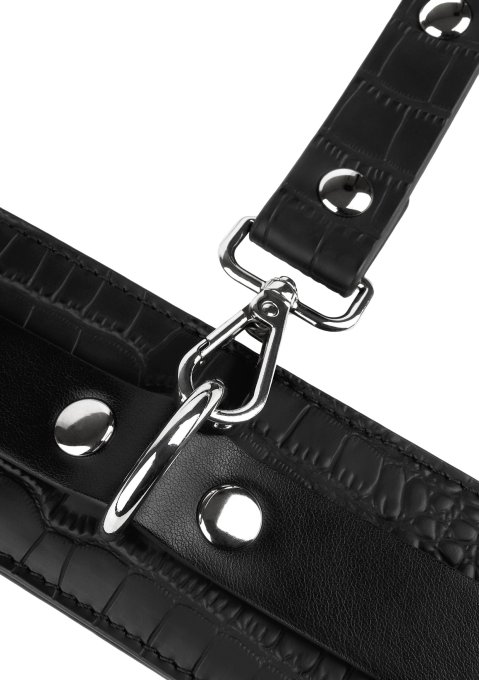 Menottes de chevilles - motif Croco Feros Noires