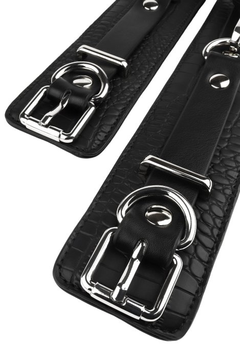 Menottes de chevilles - motif Croco Feros Noires
