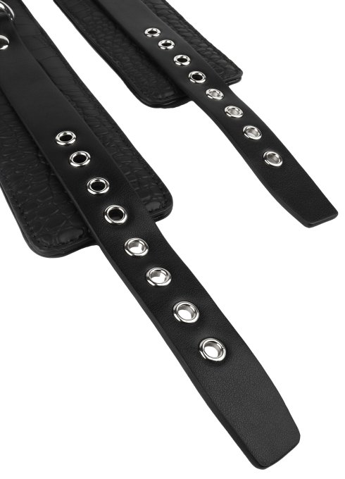 Menottes de chevilles - motif Croco Feros Noires