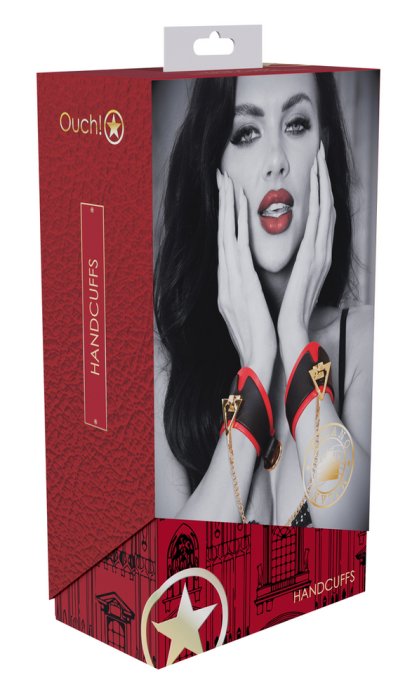 Menottes de Poignets Milan Noir et Rouge