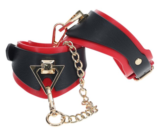 Menottes de Poignets Milan Noir et Rouge