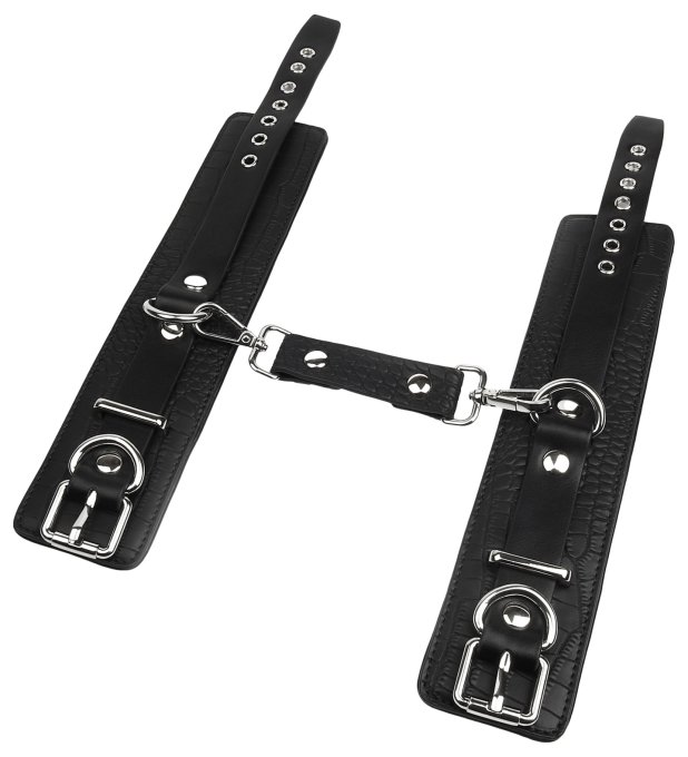 Menottes de poignets - motif Croco Feros Noires