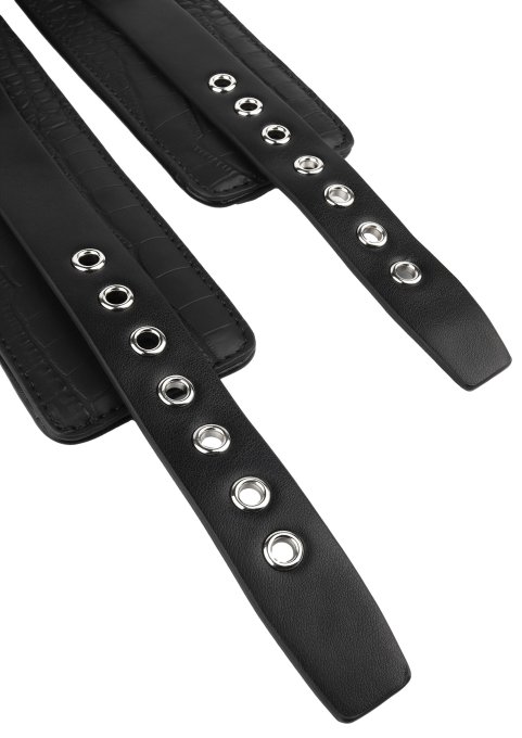 Menottes de poignets - motif Croco Feros Noires