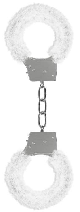 Menottes Fourrure Métalliques Blanche