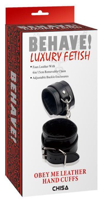 Menottes Noires avec Fourrure