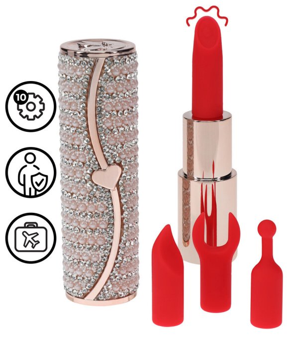 Mini Vibro + 4 embouts Candy Rose