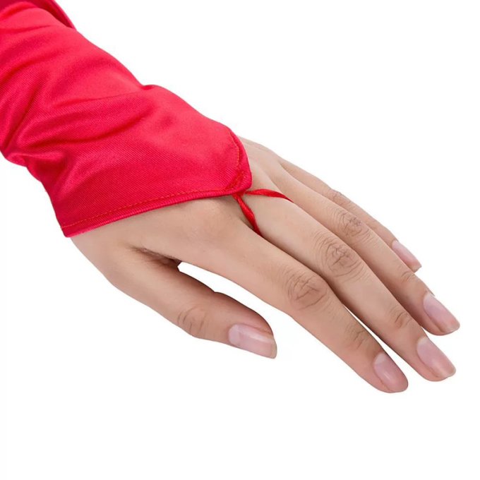 Mitaines Longues Satin Gloves Rouges