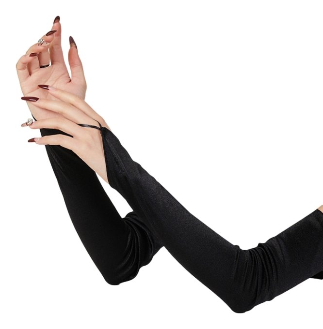 Mitaines Longues Shiny Gloves Noires