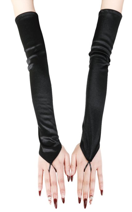 Mitaines Longues Shiny Gloves Noires