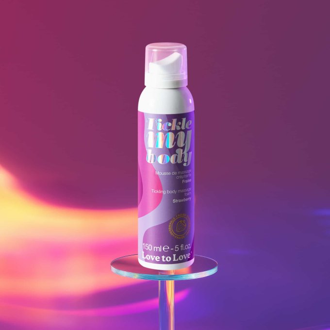 Mousse de massage crépitante Tickle My Body Fraise 150ml