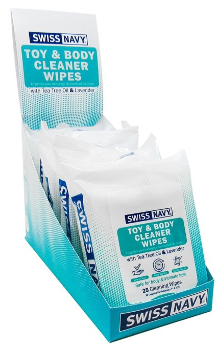 Nettoyant Sextoys Swiss Navy 6 x 25 lingettes