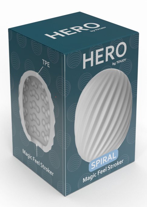 Oeuf de Masturbation HERO SPIRAL Blanc