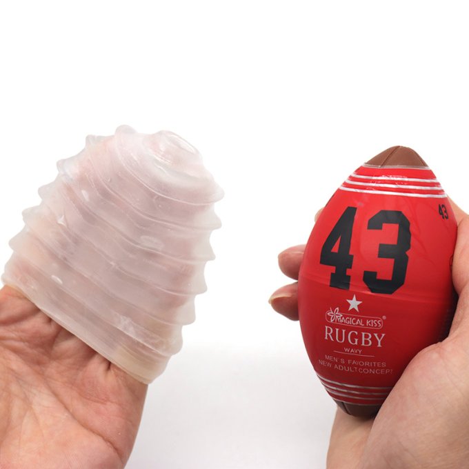 Oeuf de masturbation Rugby Ball Wavy