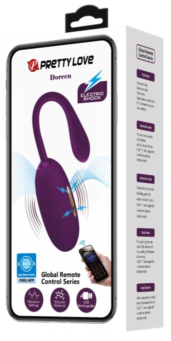 Oeuf Vibrant Connecté Electro Doreen 7 x 3.4 cm Prune