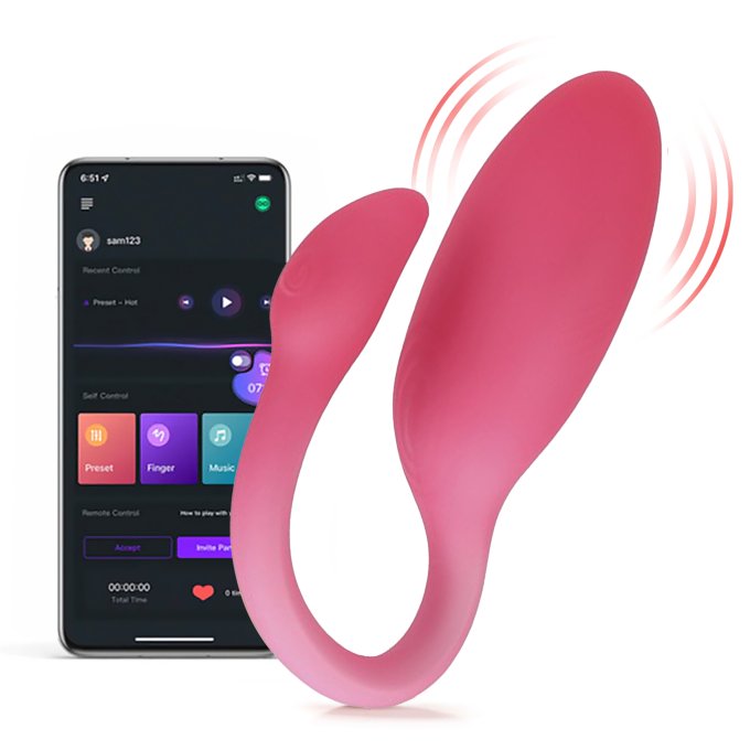 Oeuf Vibrant Connecté Flamingo Max 7.5 x 3.2cm Rose