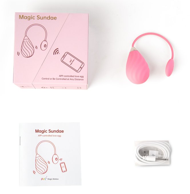 Oeuf Vibrant Connecté Magic Sundae 6 x 3.5cm Rose