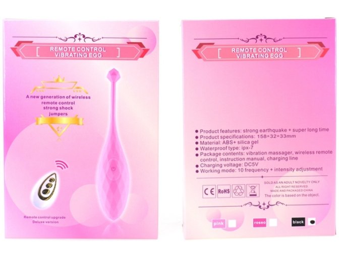 Oeuf vibrant Diamond Sex 9 x 3.2cm Rose