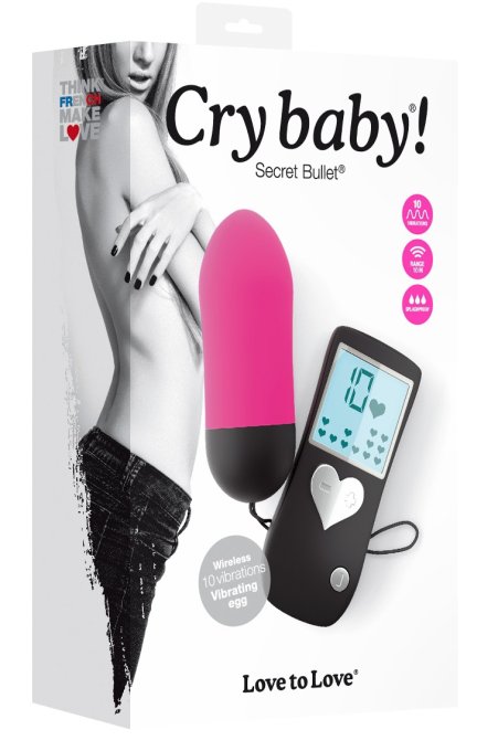 Oeuf vibrant sans fil Cry Baby 7.5 x 3 cm Rose