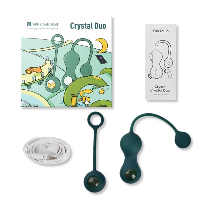 Oeuf Vibrant Sans Fil Crystal Duo 8 x 3.5cm
