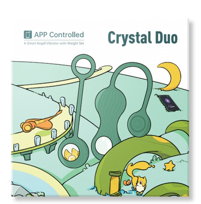 Oeuf Vibrant Sans Fil Crystal Duo 8 x 3.5cm