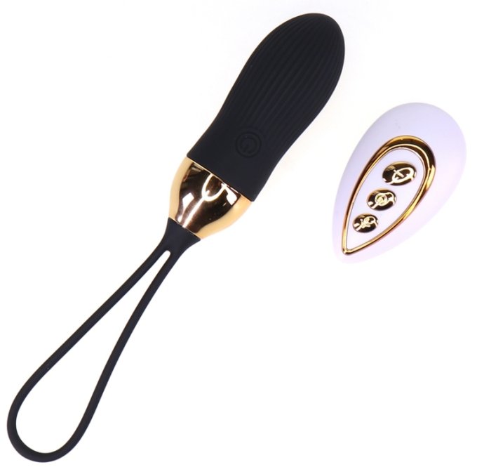 Oeuf vibrant Stripe Sex 8.5 x 3cm Noir