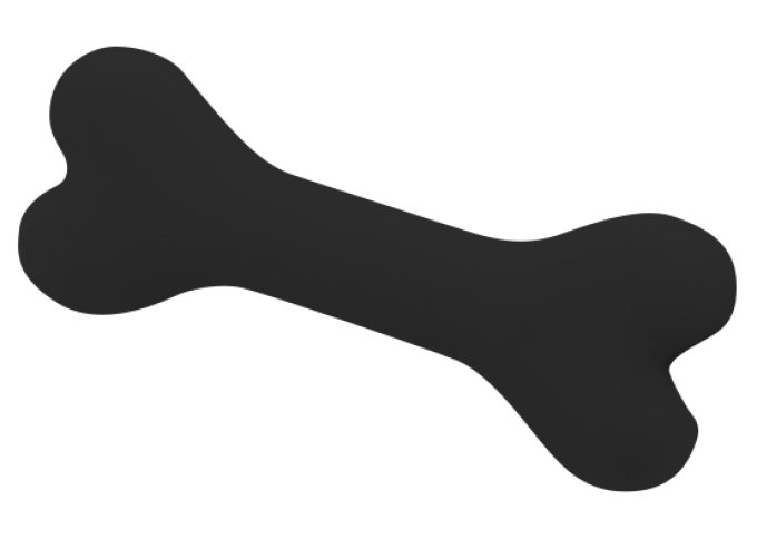 Os en silicone Bone Noir