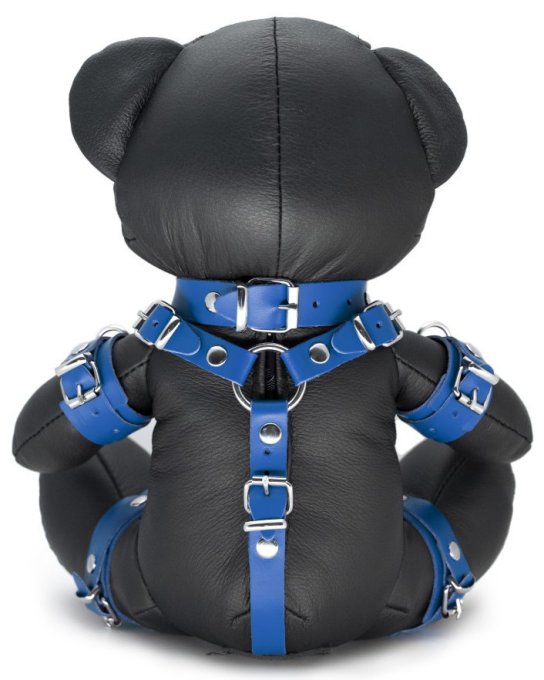 Ours en cuir Bendy The Bdsm Teddy Bear Bleu