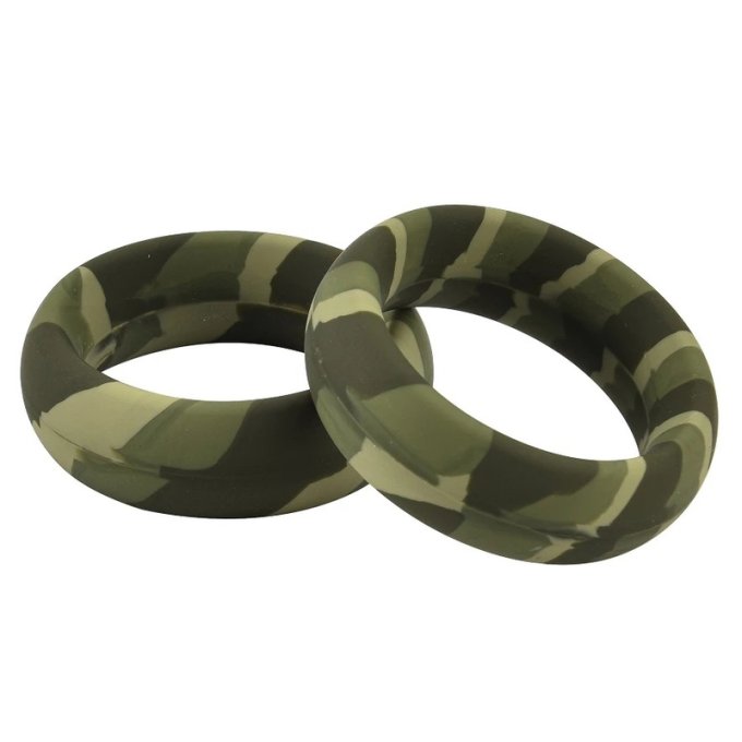 Pack 3 Cockrings Silimix Vert Army