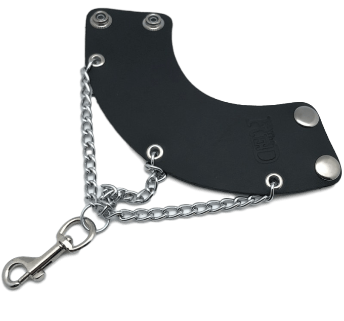 Parachute en cuir avec chaines et crochet - 2 pressions