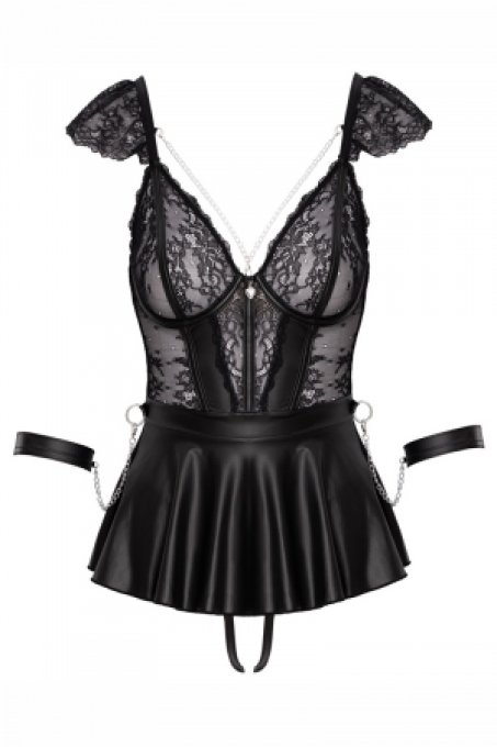 Ensemble 3 pièces lingerie Fetish - Cotelli Bondage