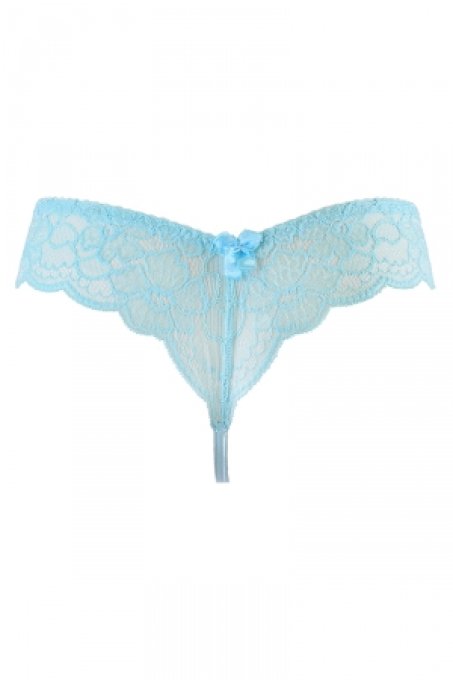 String tanga bleu V-10128 - Axami