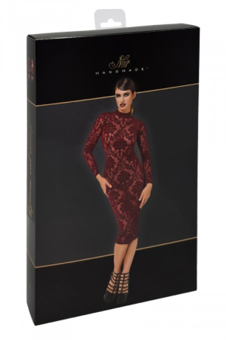 Robe fourreau en tulle floqué Kink Royal F384 