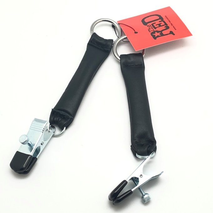Pince à seins avec poids en cuir 80g X 2 - 2 pièces