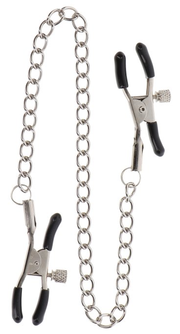 Pince-Tétons ajustables avec chaîne Clamps Taboom Argentées