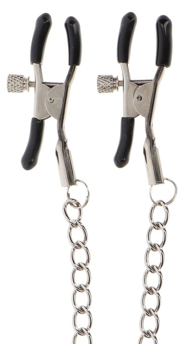 Pince-Tétons ajustables avec chaîne Clamps Taboom Argentées