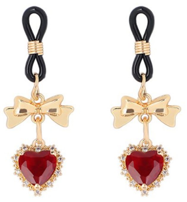 Pince-Tétons Heart Diamond Rouge