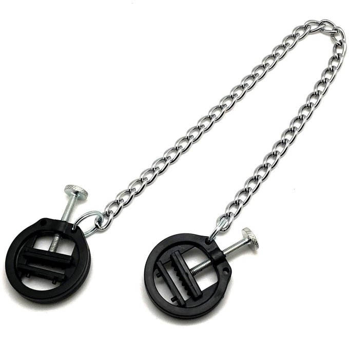 Pinces a seins PVC avec chaine