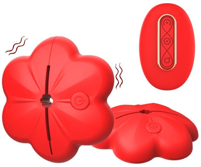 Pinces à Seins Vibrantes Flower Cheast Rouges