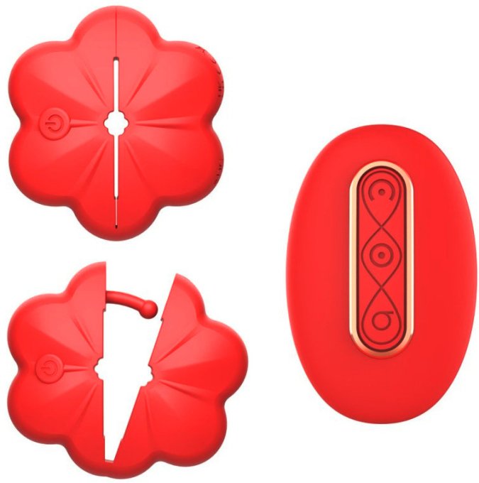 Pinces à Seins Vibrantes Flower Cheast Rouges