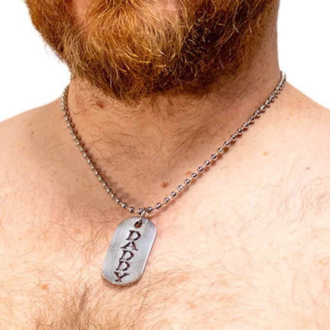 Plaque DogTag Kink Daddy 4.5 x 2.5cm